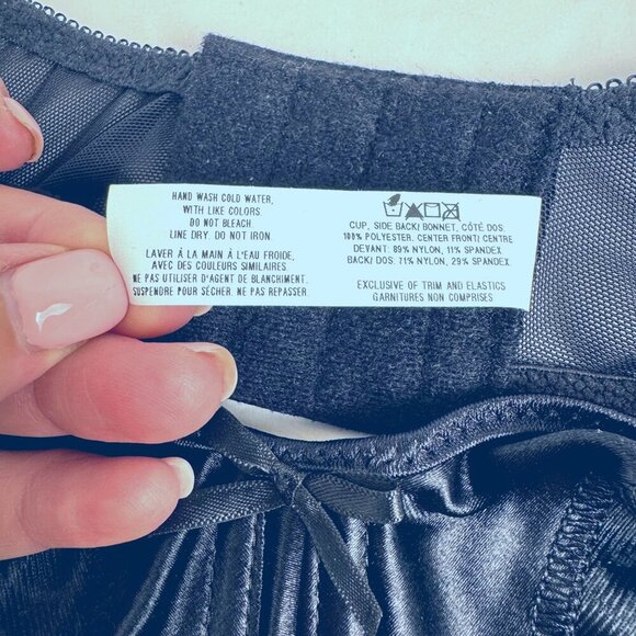 Bali NEW 38C Satin Tracings Underwire Minimizer Bra Black Unpadded DF3562 - Picture 7 of 10